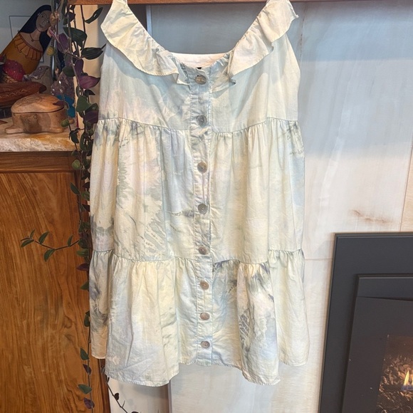Zara Dresses & Skirts - Zara Cotton Tie Dye Ruffle Dress